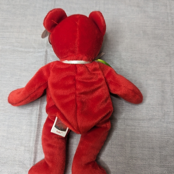 1999 TY Beanie Babies Osito Red Teddy Bear  Tags Flag Mexican Flag Retired Vinta - Picture 6 of 9